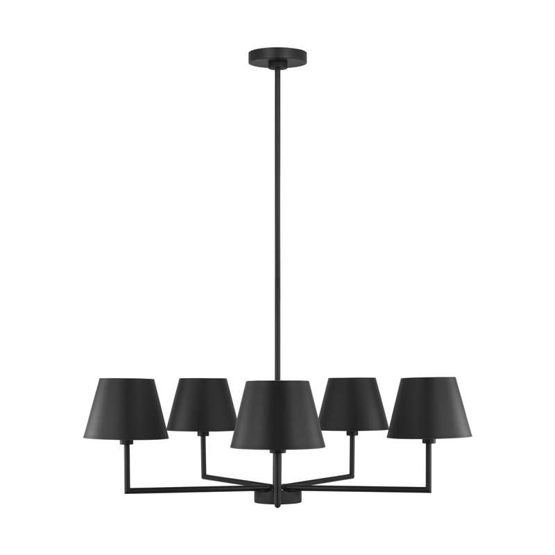 Ender 5 Light Dining Room Chandelier, Midnight Black