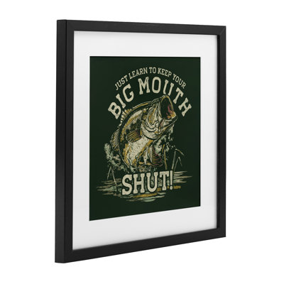Keep Big Mouth Shut Framed Print Under Glass, design by Jedco Brands, Inc.