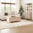5 Shelf Bookcase with Doors, Fluted Design, Tall Storage Cabinet, Modern Wood, Natural Birch-808392286