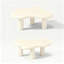 Table basse Cloud à 3 pieds, table d'appoint moderne en bois pour le salon, la chambre à coucher, le balcon et le patio, table centrale unique avec bords arrondis lisses, conception peu encombrante