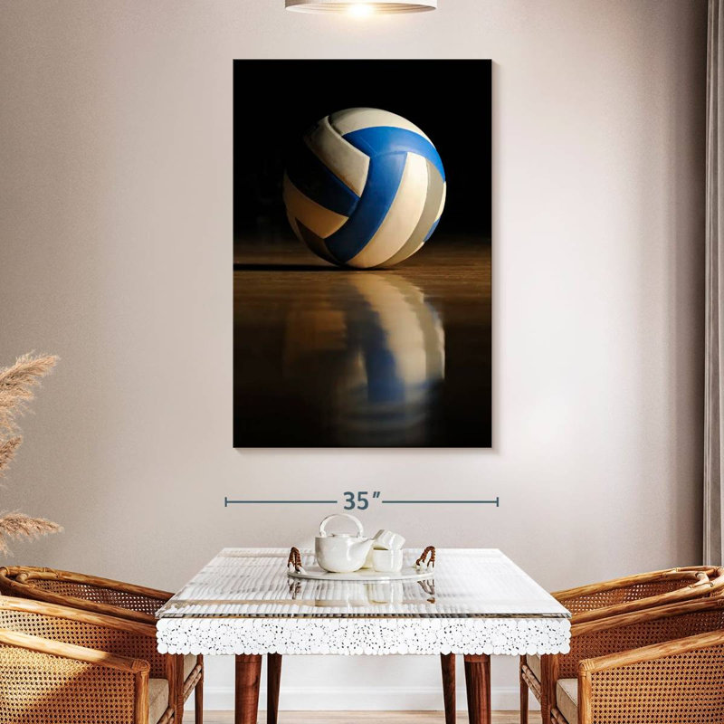 Court Floor Volleyball, 51" H x 34" W