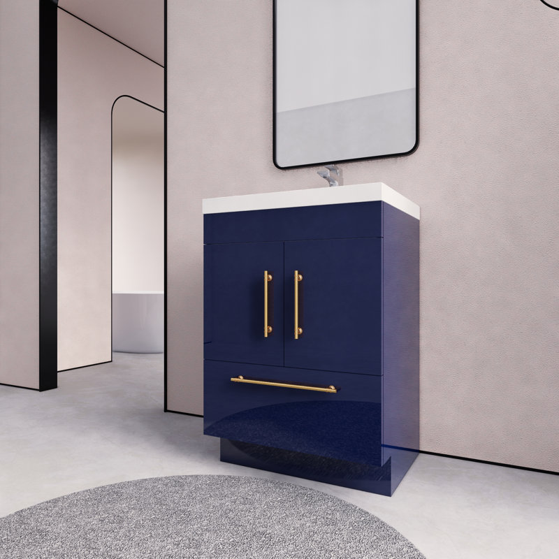 Spring 24" Single Bathroom Vanity, Nigh Blue