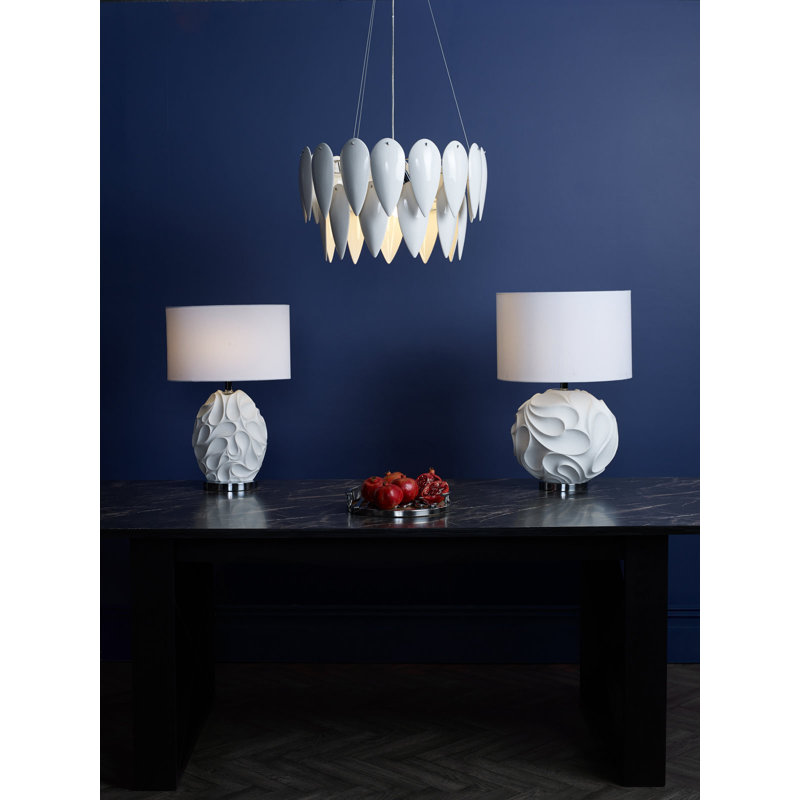 Caskey 3 - Light White Geometric Pendant