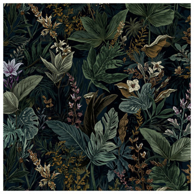 Tropical Foliage Pattern Comforter