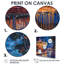 Jaune, bleu, parcs d'attractions Neon Nights - Amusement Parks Wall Art Living Room-2079994116-2079994122