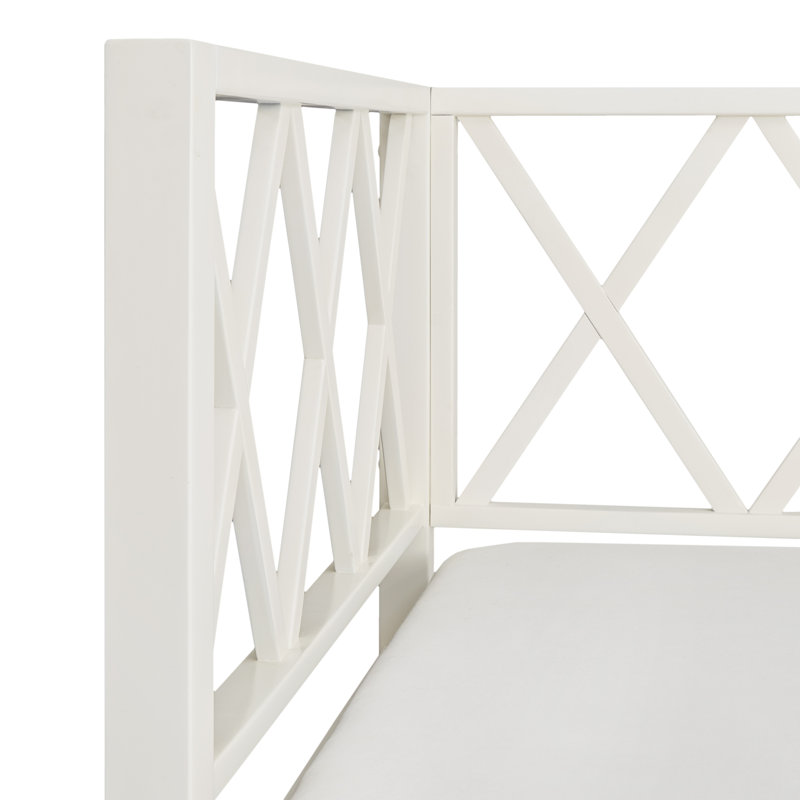 Lit de jour simple avec couchette Yeghishe, blanc