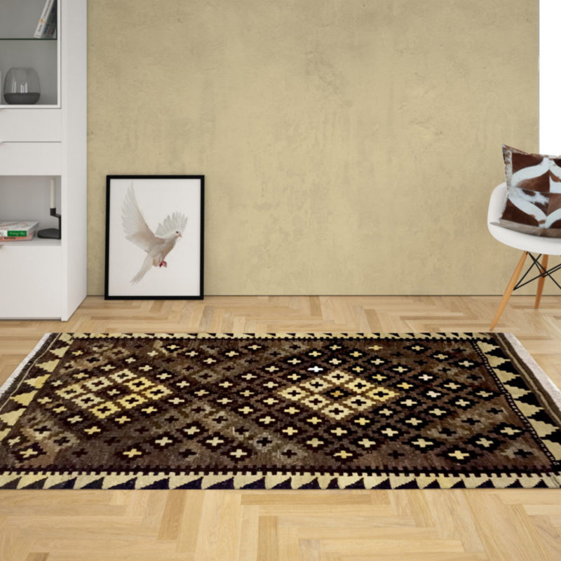 Rieger Geometric Hand Woven 90cm X 120cm Area Rug, Wool