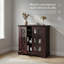 Buffet moderne avec portes en verre trempé et tablette de rangement réglable pour l'organisation de la salle à manger, de la cuisine et du salon