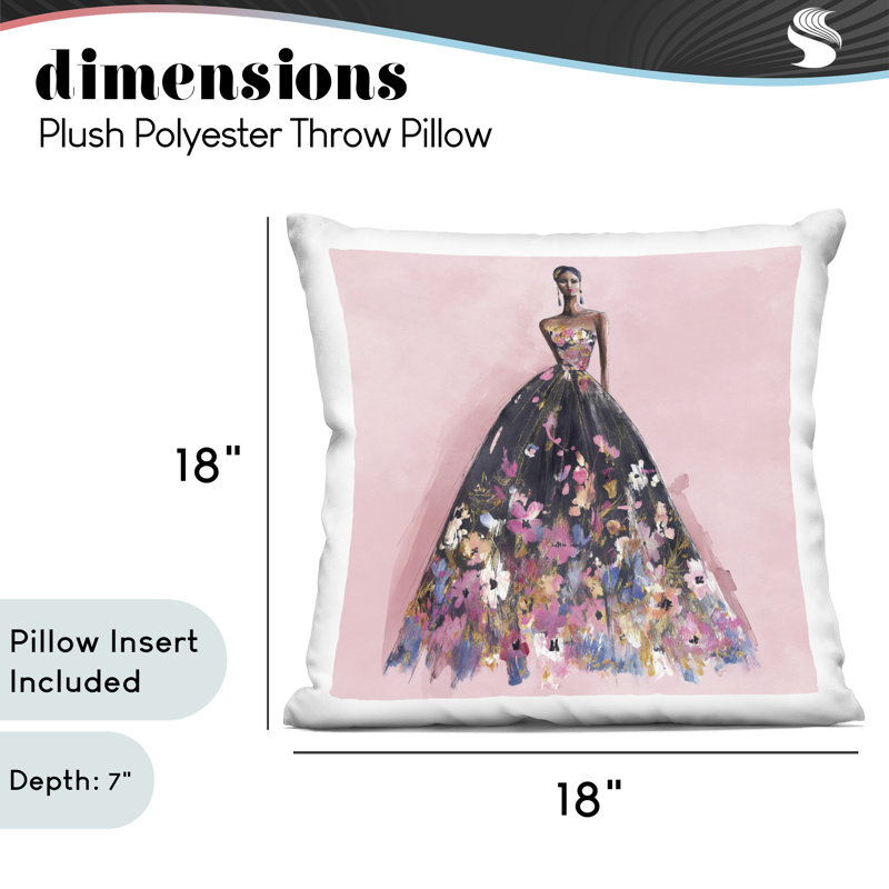 Coussin décoratif imprimé floral Floral Reverie, design par Svetlana Aleynikova