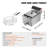 Commercial Deep Fryer, 1500W Electric Countertop Fryer with Basket, 11.6Qt / 11L Stainless Steel Single Oil Fryer with Time & Temp Control, Overheat Protection, Designed for Kitchen Restaurant Use
