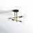 Rensselear 4-Light metal Modern Linear Sputnik Flush Mount
