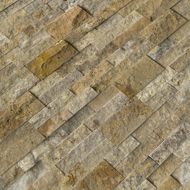 Stonecrest 6 in. x 24 in. Split Face Natural Stone Ledger Panel Wall Tile, Aurelia