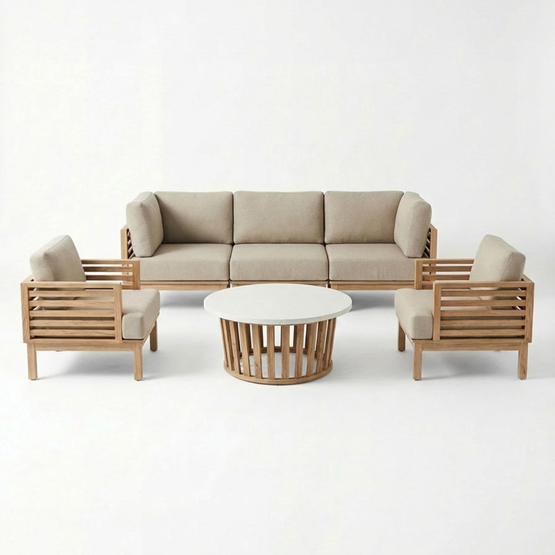 Tatiyanah FSC 1 AMIRA 5-Seater Lounging Set with Coffee Table