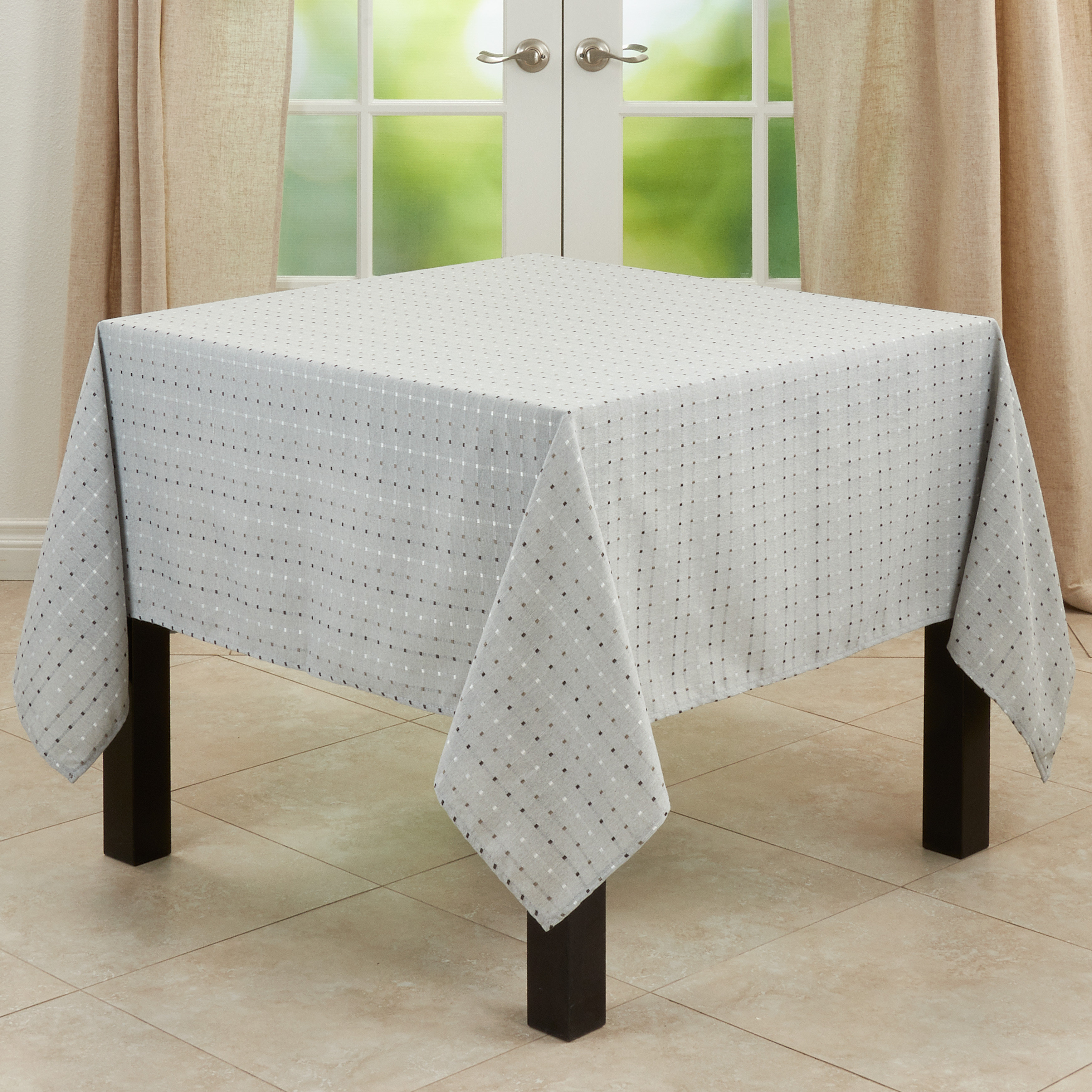 Charlton Home® Clarkston Box Stitch Tablecloth & Reviews | Wayfair