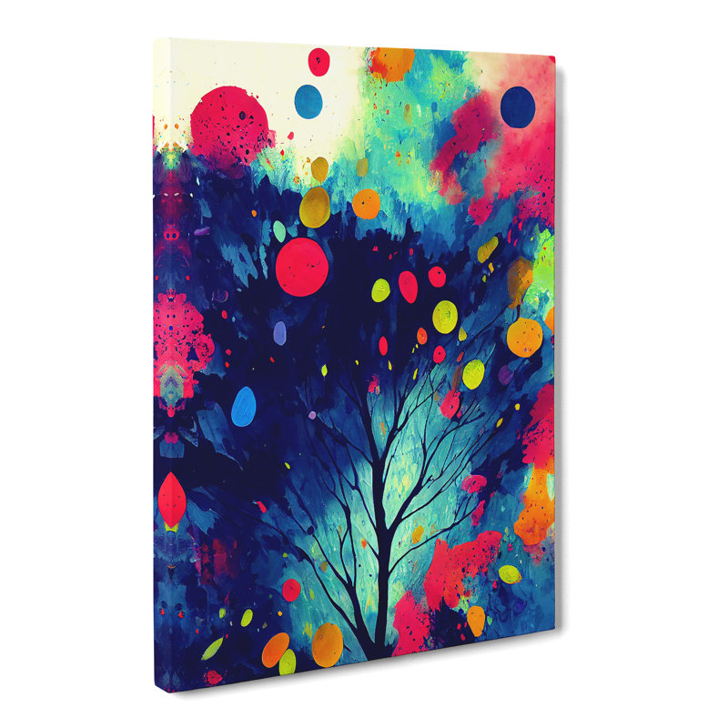 Cinar Rain Forest Paint Splatter Vol.2 - Wrapped Canvas, 76cm H x 50cm W x 3cm D