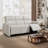2 - Piece Modern Minimalist Breathable Fabric Power Reclining Living Room Set Couch with Sofas-1662797084