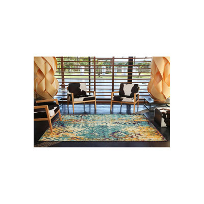 Modern Snowflake Shaped Woven Base Washable Rug