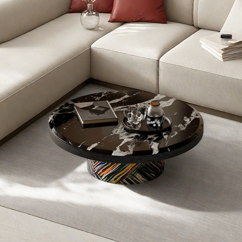 Marble Coffee Table, Black