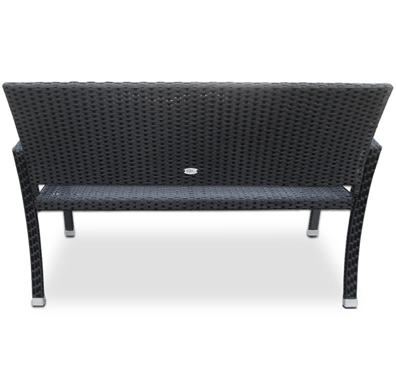 Martiques Powder Coated Steel Garden Bench, Black