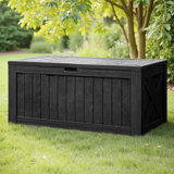 120 Gallon Waterproof Large Deck Boxes,Resin Deck Box