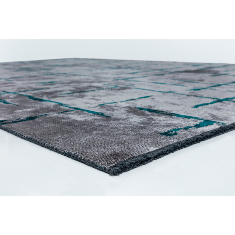 Rapture Green/Gray Geometric Luxury Area Rug, Rectangle 7'10" x 11'2"