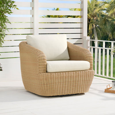 Fauteuil de jardin pivotant Cambelle avec coussins