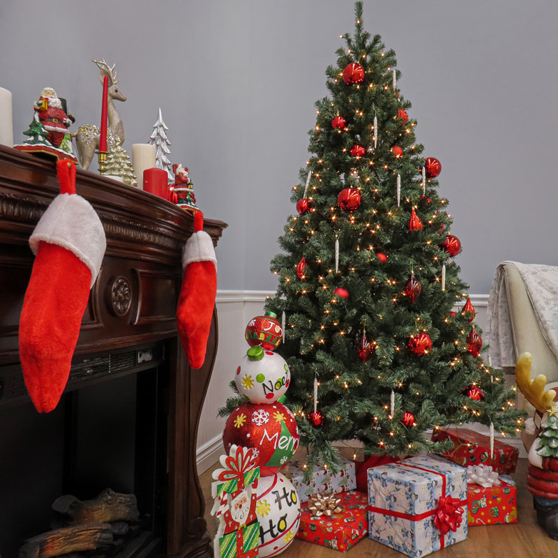 North Valley Blue Spruce Tree with Clear Lights, 6.5'