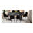 Luxurious Black Marble Dining Set: Mdf Durability, Modern Elegance, Multi-functional Dining