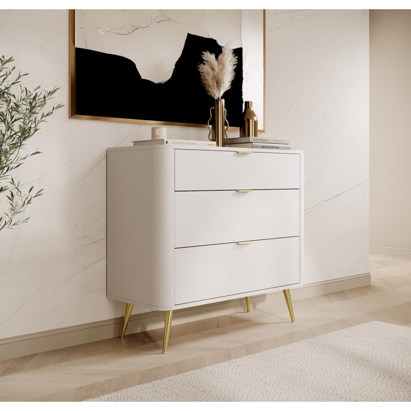 Babbett 93cm W 3 - Drawer Chest of Drawers
