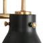 Applique murale moderne à 3 lumières à intensité variable pour meuble-lavabo noir