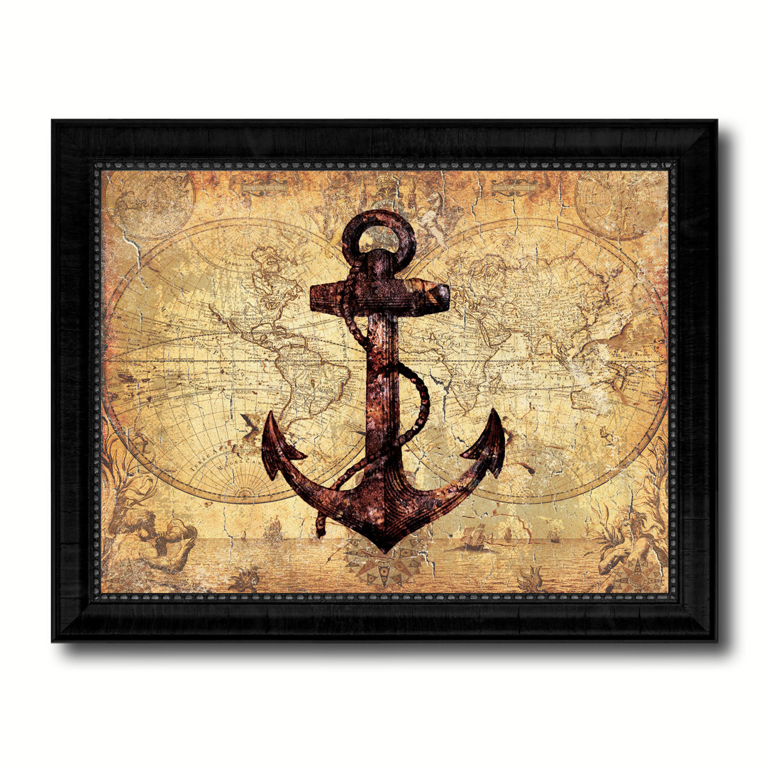 " Anchor Nautical Vintage Map " Breakwater Bay 