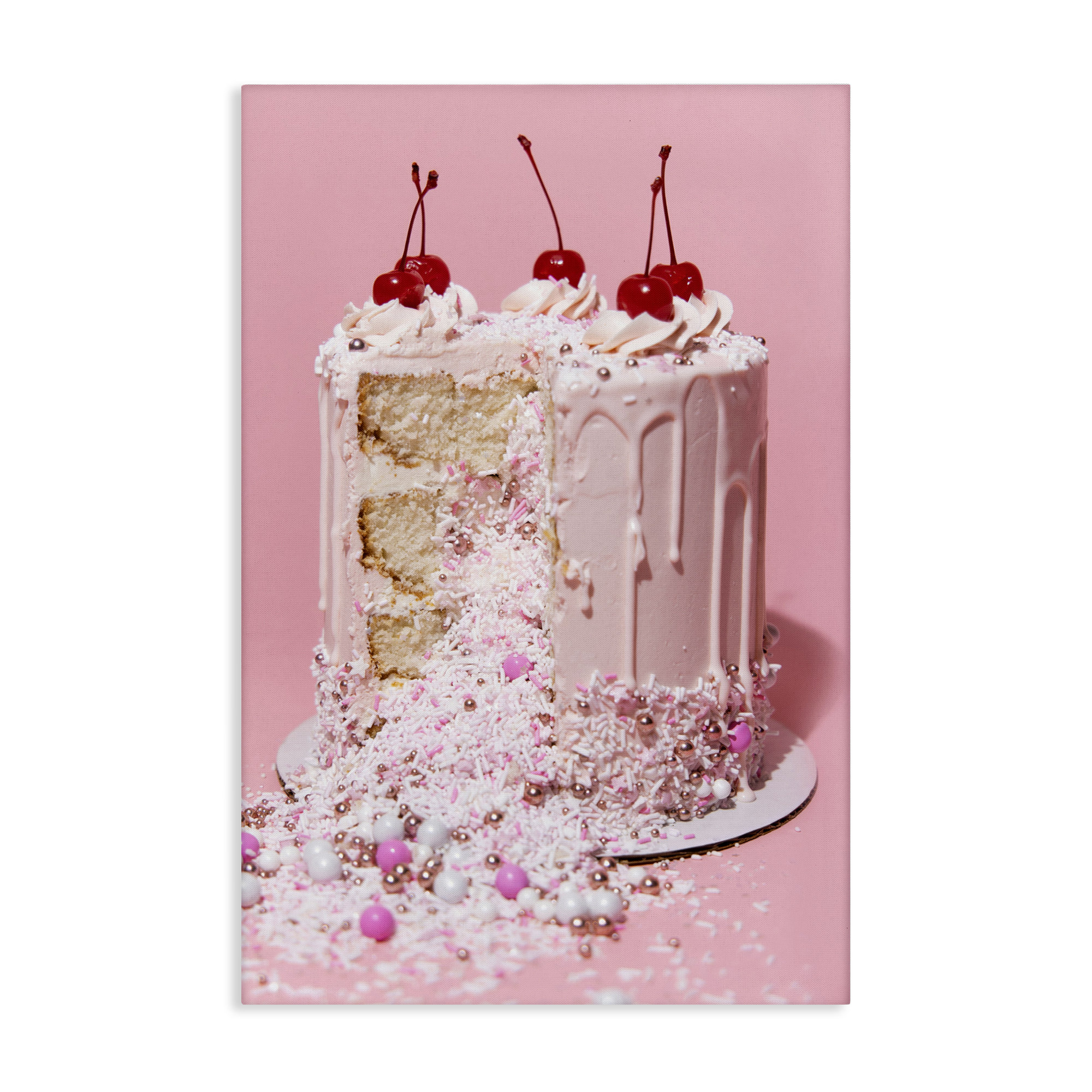 Ebern Designs Glam Gemstone Cake Canvas Wall Art by LISH Creative | Wayfair