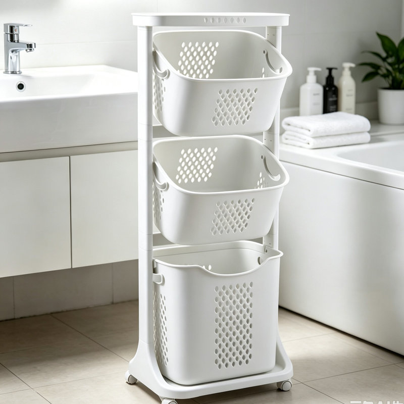 Berges Plastic Laundry Room Organizer with Wheels