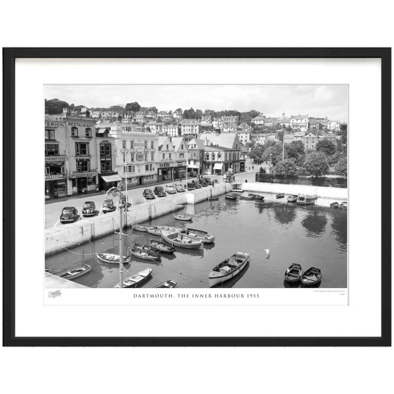 Dartmouth, The Inner Harbour 1955 - Single Picture Frame Print, 45cm H x 60cm W x 2.3cm D