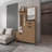 FM FURNITURE Elko Hall Tree Multistorage With A Mirror. Natural Oak