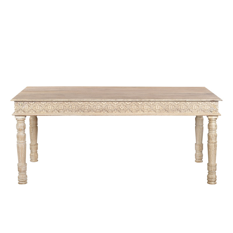 Aarohi 6 - Person Solid Wood Solid Wood Top Four Leg Dining Set