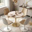 Table bistro 31,5 po en pierre frittée, table de salle à manger carrée / ronde moderne avec 26 options de taille pour le petit café de cuisine-130149185-130149195