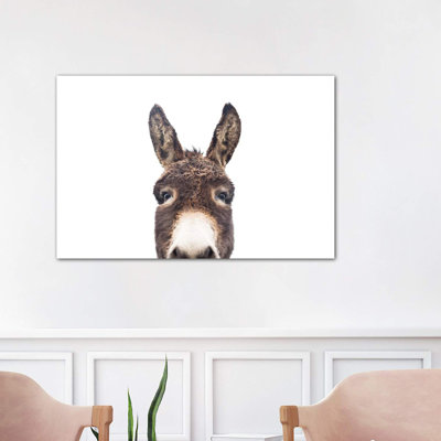 Peeking Donkey by Sisi & Seb - Wrapped Canvas Print
