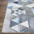 Derk Geometric Denim Blue Non Skid Performance Area Rug-1839363651