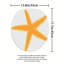 Ensemble de 3 tapis de salle de bain orange Starfish