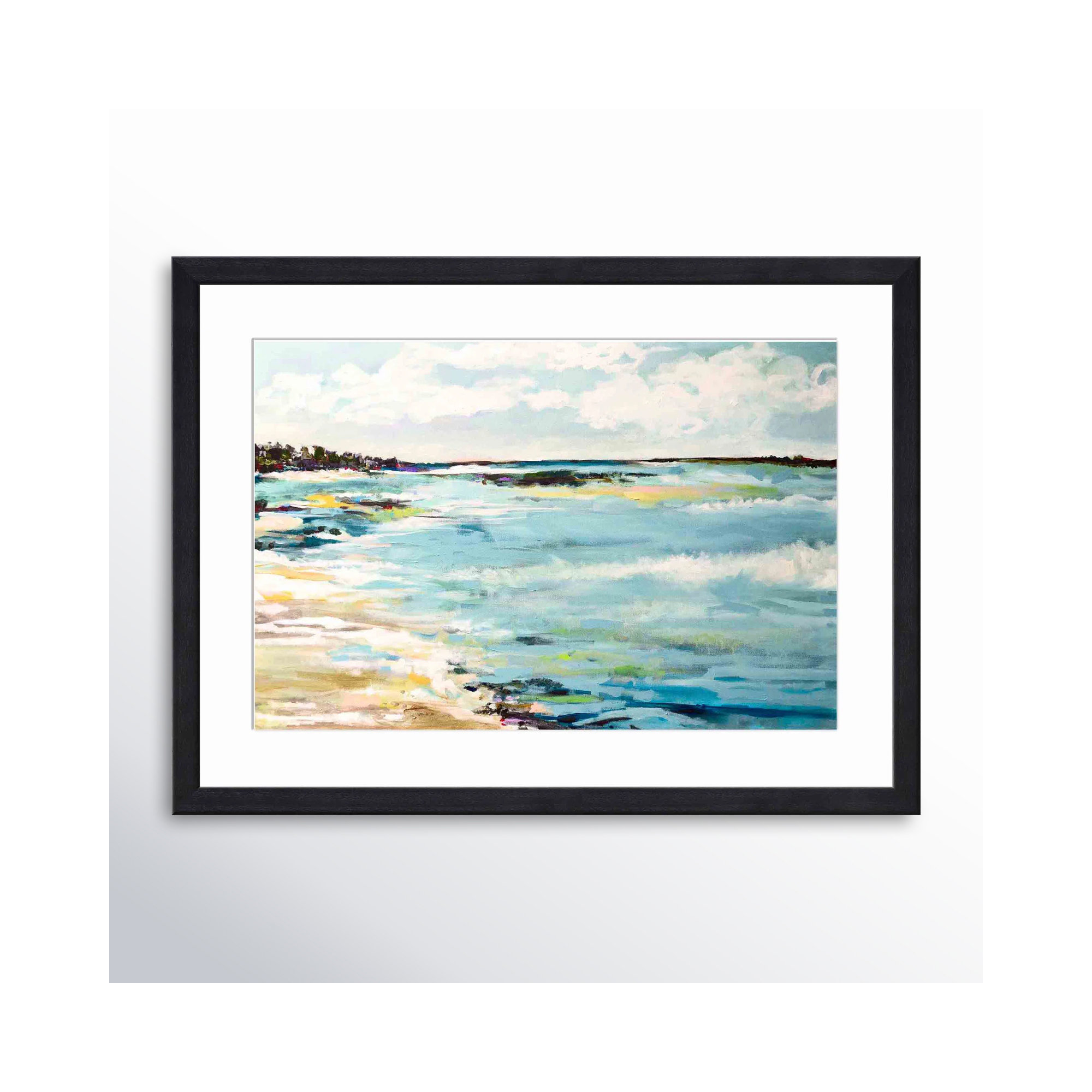 Beach Surf III by Karen Fields, Black, 8"H x 12"W