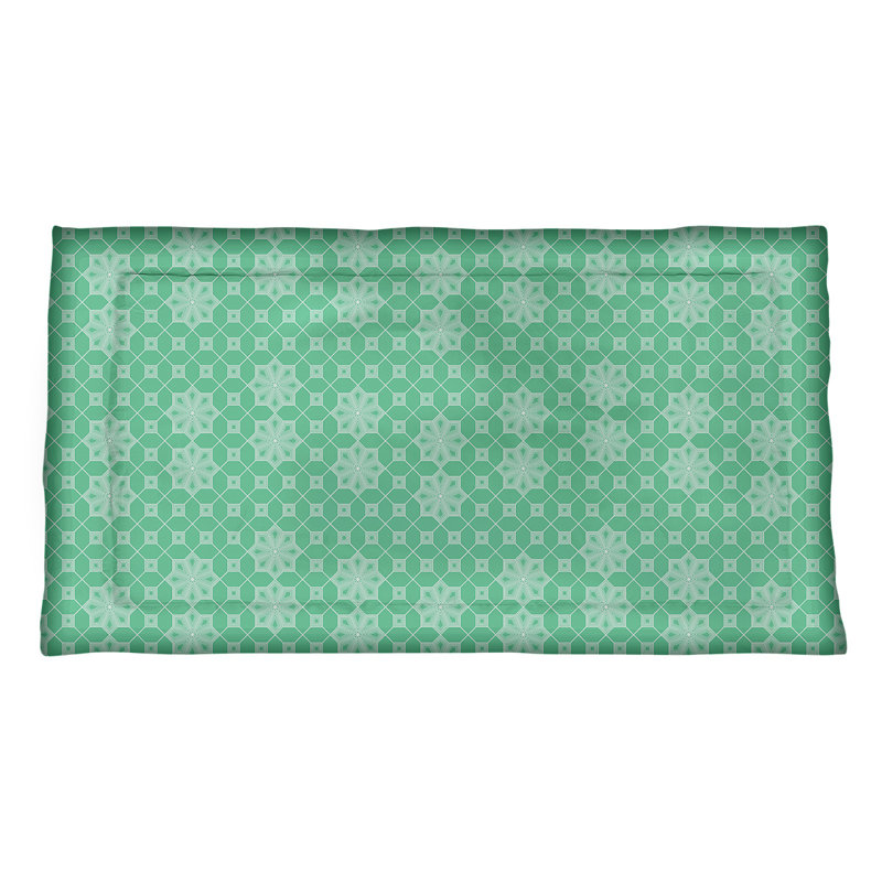 Taie décorative en treillis Katelyn Elizabeth, Polyester, Très grand, Vert
