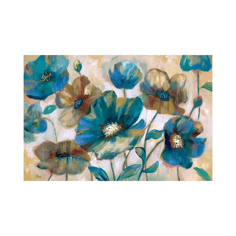 Indigo Garden by Nan - Wrapped Canvas Gallery-Wrapped Canvas Giclée, 30.48 cm H x 45.72 cm W