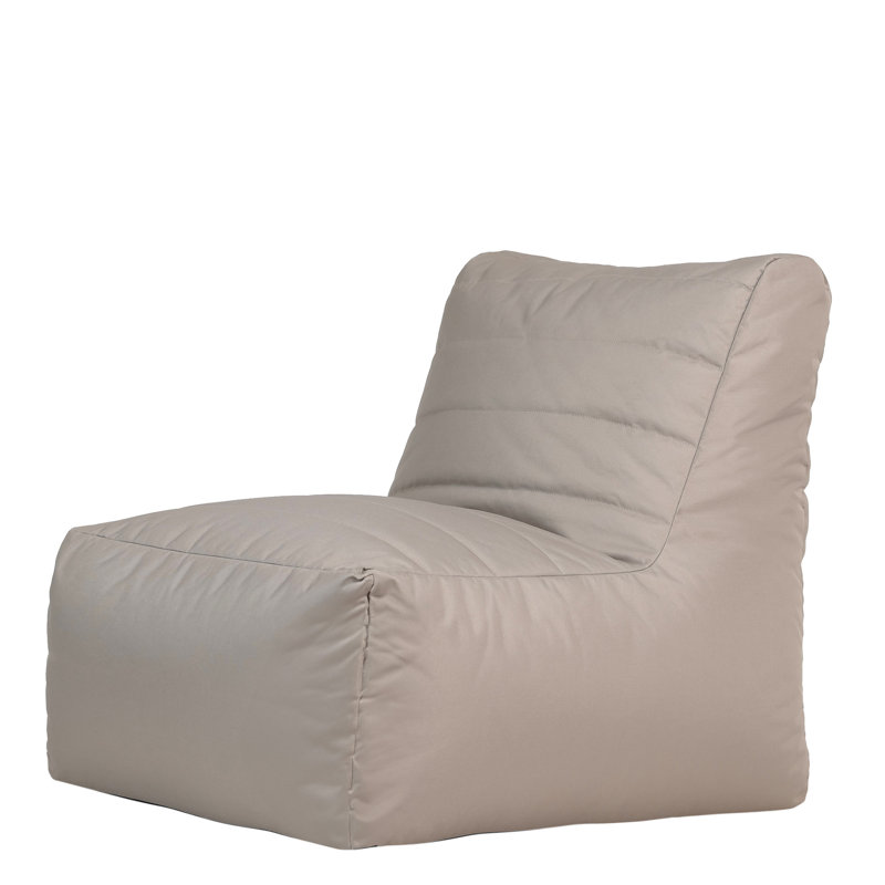 Outdoor Armless Lounge Chair, Beige