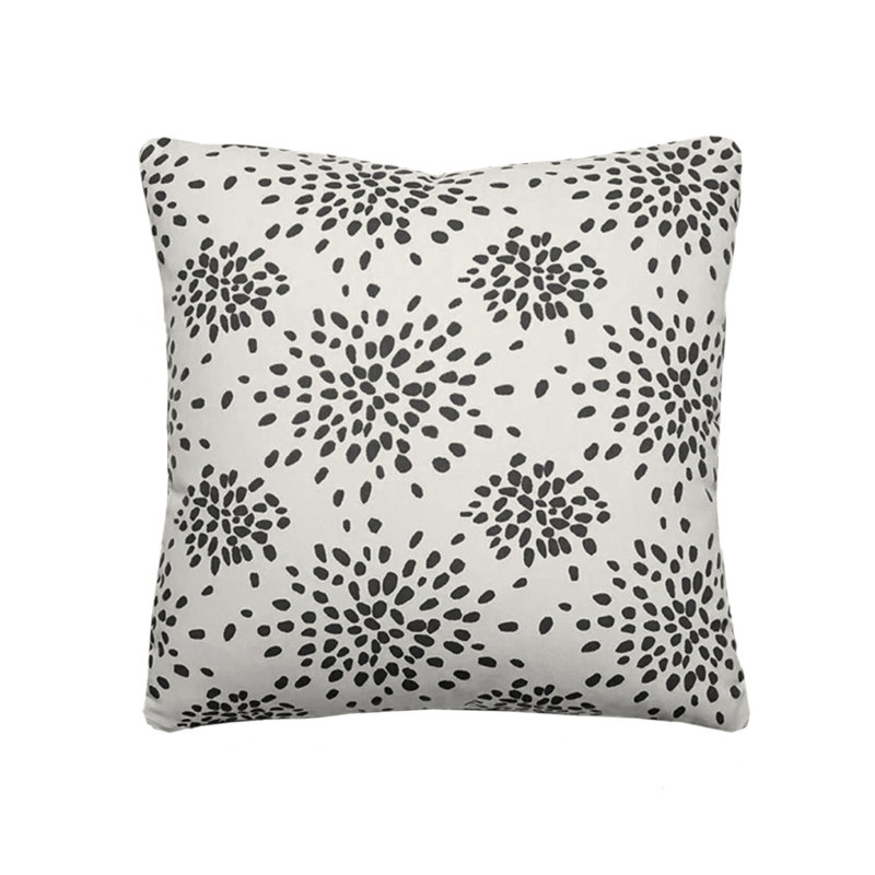 Coussin Hinson, Noir / blanc cassé