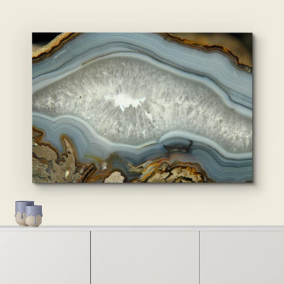 Tranche d'agate abstraite sur toile