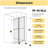 Frameless Double Sliding Shower Door 56-60 "W x 74" H, 5/16 "(8mm) Tempered Glass, Explosion Proof Film, Stainless Steel Handle, Square Tube Track,Brushed Nickel-122862264