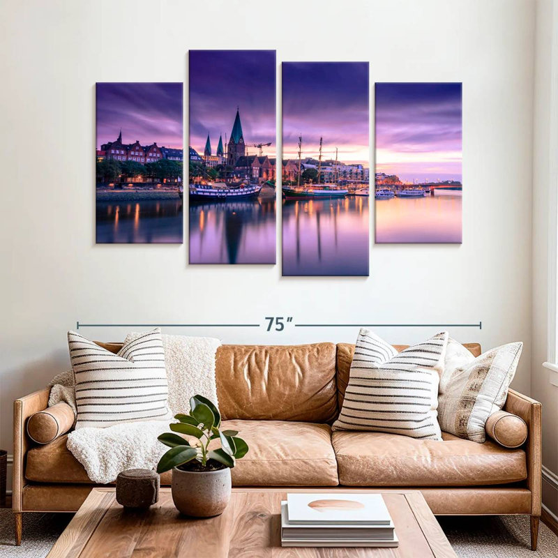 Lever de soleil mauve Nicci Bremen, H 42 po x l 68 po