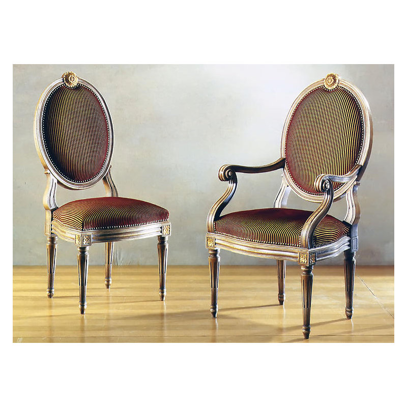 Upholstered Arm Chair in Brown