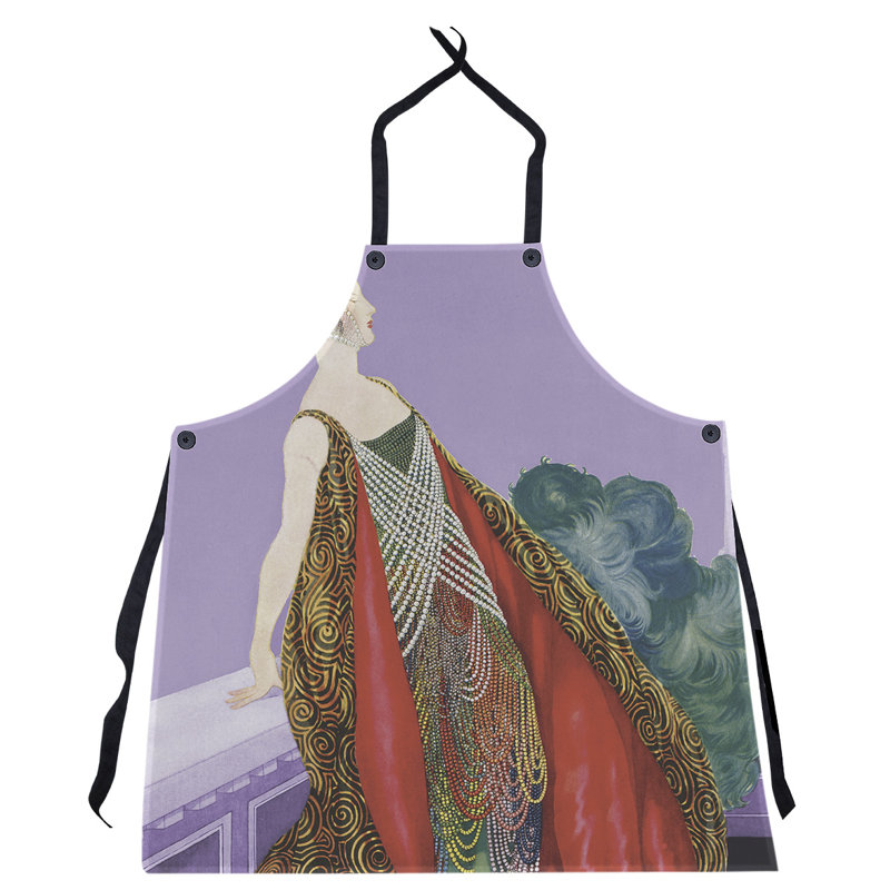 Bib Apron, Purple/Red